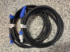 Lot Of 2 Neutrik Powercon Grey To Blue 15 Ft Extension Cable 20A 12AWG