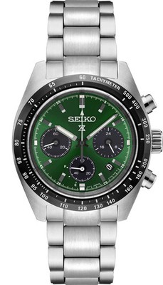 Seiko SSC933 Speedtimer Solar Chronograph Men's Watch Green Dial 100M