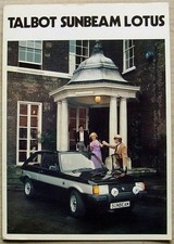 Brochure vendita auto LOTUS SUNBEAM TALBOT agosto 1981 #C9617/1/30