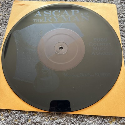 Alan Jackson Good Time ASCAP The Ryman 2009 Country Music Awards CMA 10'' Vinyl