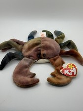 crab named Claude Ty beanie baby 1996 RARE tag  rare pvc pellets