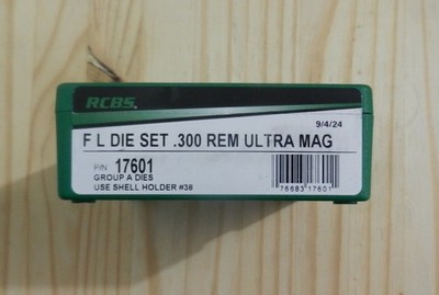 RCBS Full Length Die Set;  NIB;  300 Rem Ultra Mag;  Group A Dies;  17601