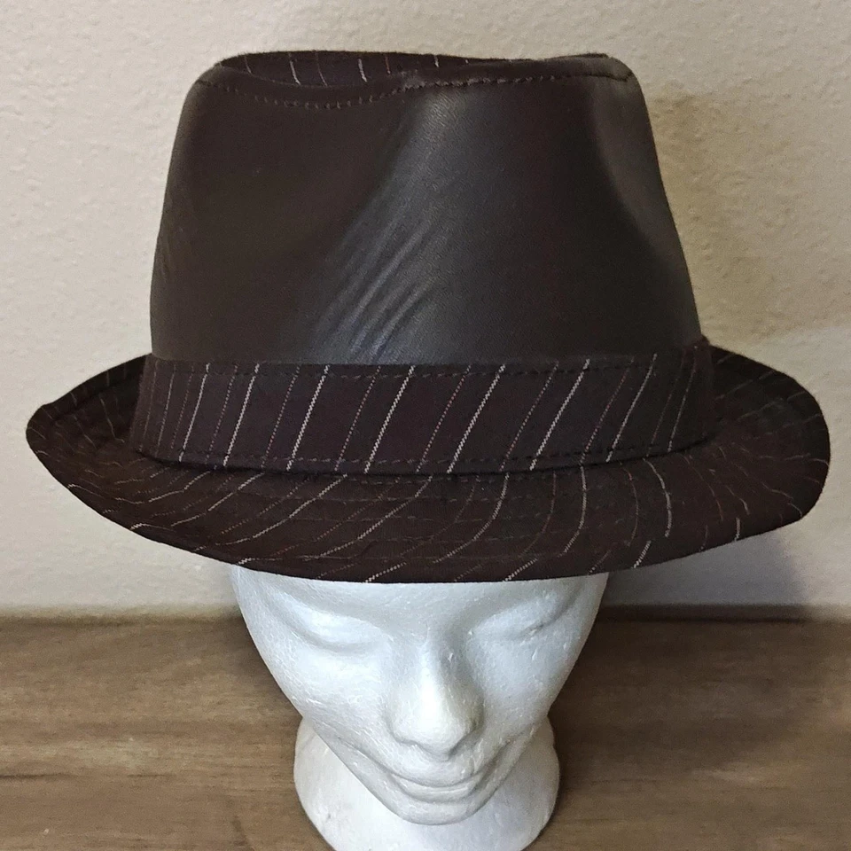 Sombrero Goorin Brothers Fedora Ajustado Para Hombre Talla Única Cuero Marrón Trilby Rayas Foto 2 de 4