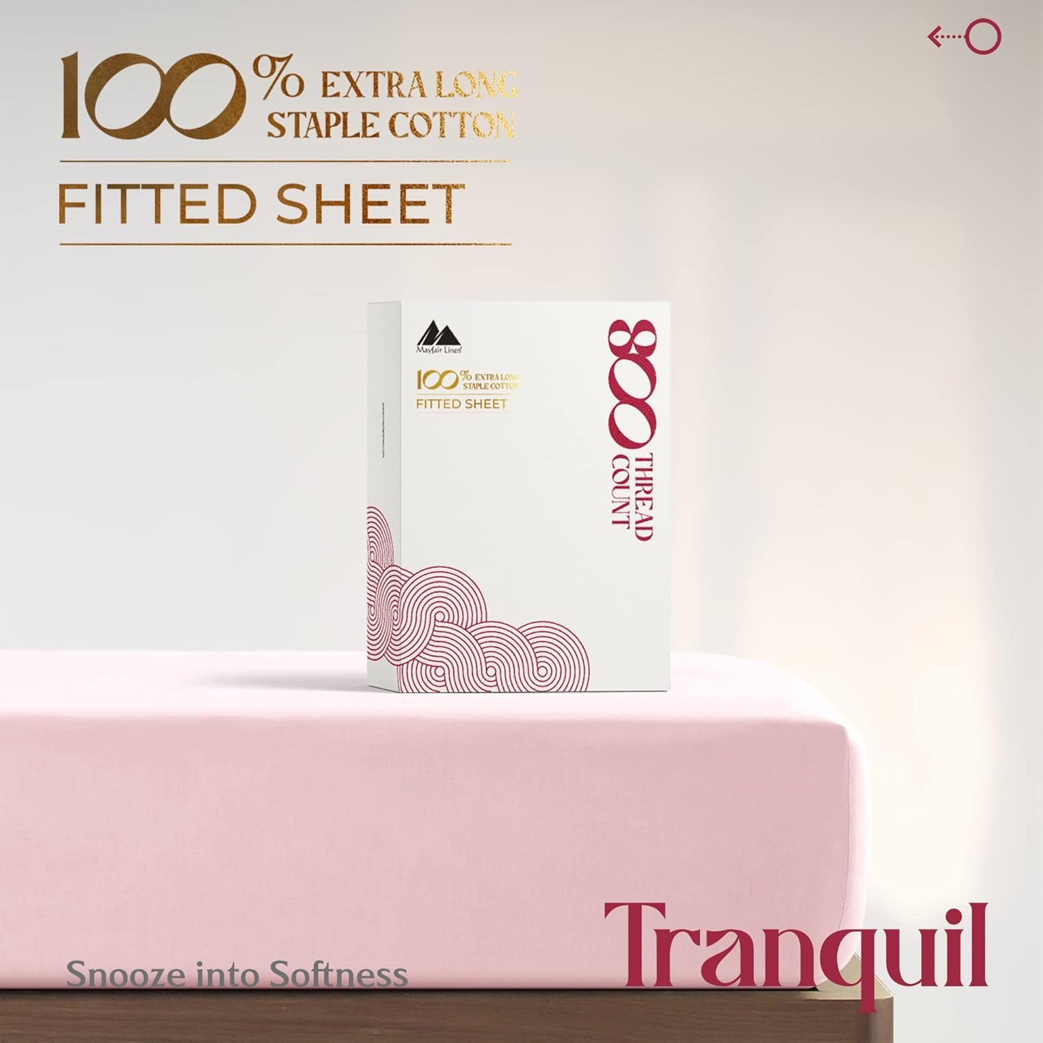 Mayfair Linen Luxury 100% Egyptian Cotton Queen Fitted Sheet Only - 800 TC Hotel