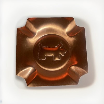 Vintage Copper Scottie Dog Ashtray Gregorian USA Never Used