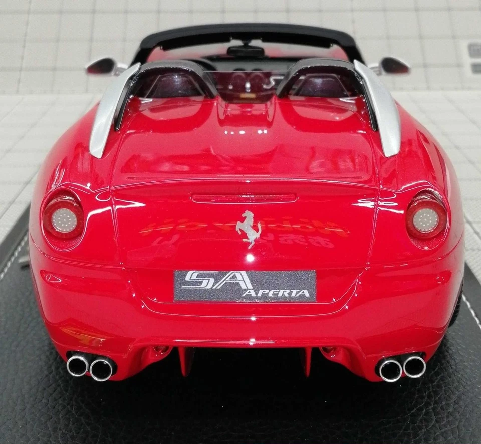 Used BBR 1/18 Scale Resin P1825A Ferrari SA Aperta Paris 2010 Metallic Red - Image 4 of 4