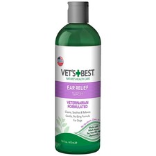Vet's Best 16 oz Ear Relief Wash Cleaner for Dogs Natural Soothing Formula