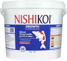 NISHIKOI GROWTH 5kg MEDIUM PELLET POND FISH FOOD KOI GARDEN KOI FLOATING 5000g