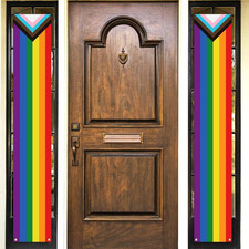 Progress Pride Porch Banner for LGBTQ Pride Month - Indoor/Outdoor Decoration