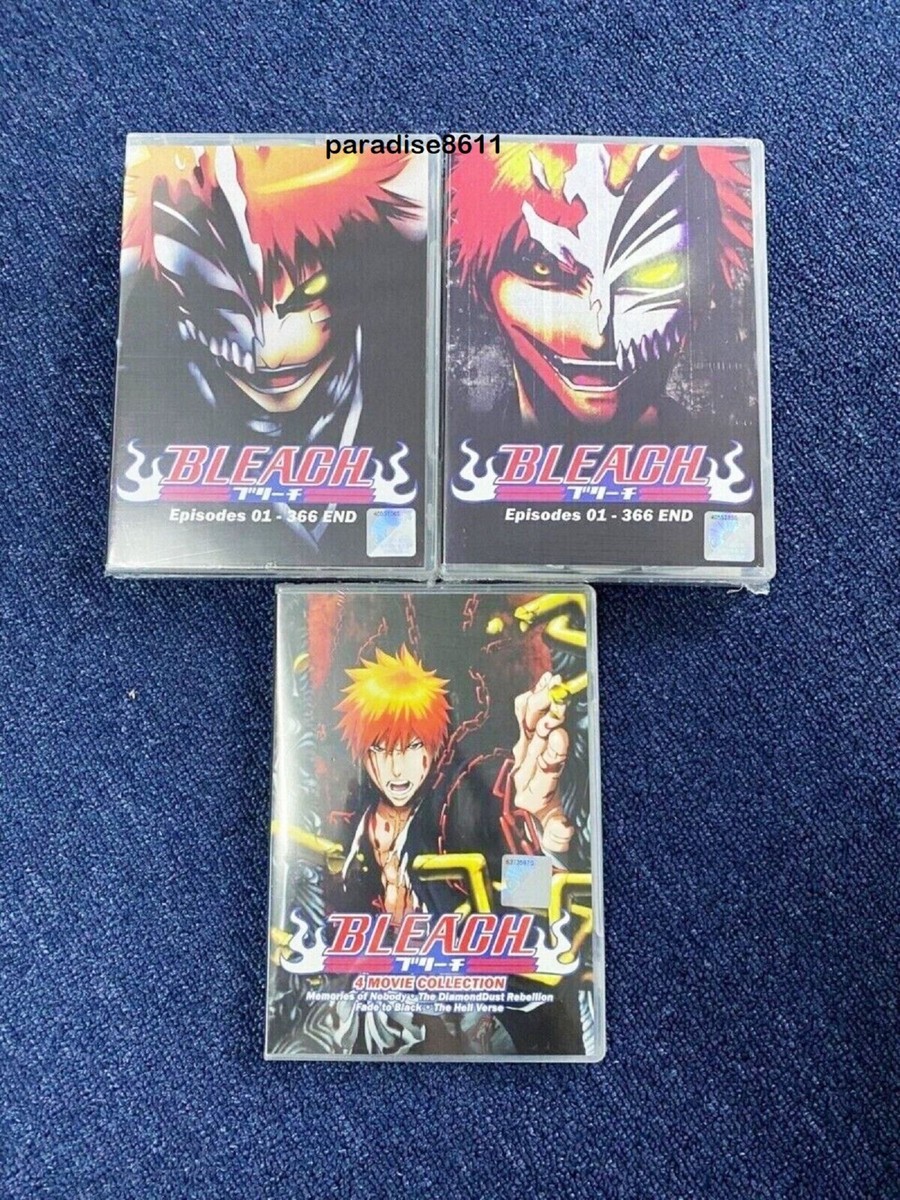 BLEACH COMPLETE ANIME TV SERIES DVD BOX SET (1-366 EPISODES) ENGLISH  SUBBED
