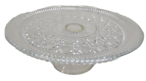 Plat à dessert à gâteau en cristal avec piédestal 11" sur 4,5" de haut - Photo 5/11