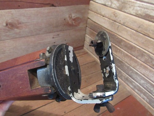 Vintage Antique Wooden Brass Tripod Adjustable - Picture 13 of 15