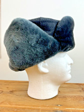 Vintage Ushanka Winter Trapper Wool Faux Fur Hat Russian Soviet Union 56 Rare