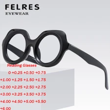 Men Women Round Reading Glasses Blue Light Blocking Stylish Eyewear Reader New