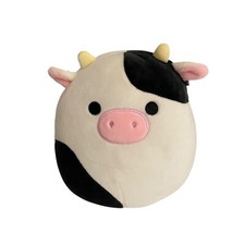 Squishmallow Connor the Cow Stuffed Animal Plush 8" Black White Kellytoy