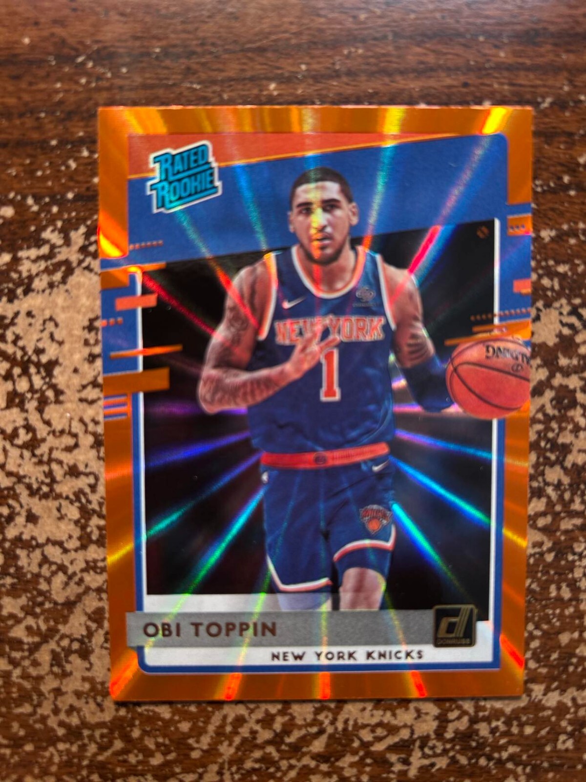 Obi Toppin RC, Orange Holo Laser #229 - 2020-21 Panini Donruss