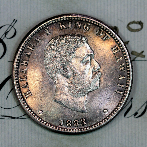 * 1883 * SUPERB+ GEM BU MS KINGDOM OF HAWAII QUARTER * FROM ORIGINAL COLLECTION