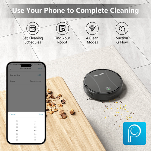 ROBOT VACUUM MOP COMBO 3000 PA Suction Self-Charging App/Remote/Voice Control - Picture 7 of 11
