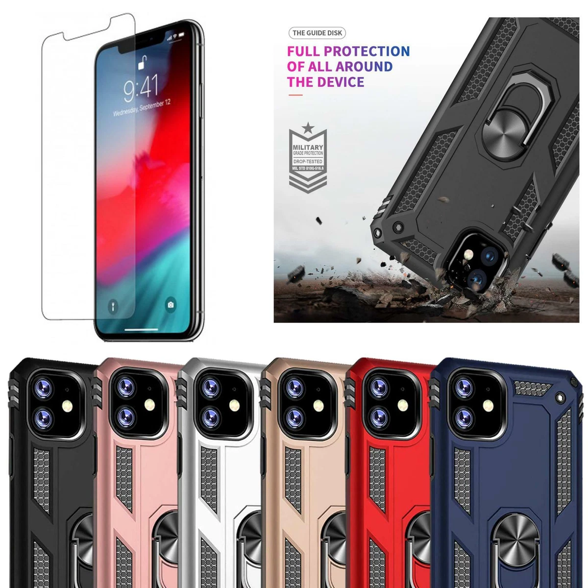 ZTOFERA Custodia trasparente per iPhone 11, motivo floreale con rose, progettata con retro rigido trasparente e morbido paraurti in poliuretano termoplastico, custodia protettiva antiurto per iPhone