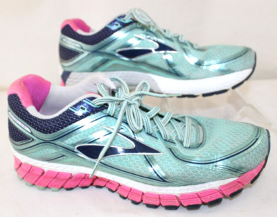 Brooks Womens 11 Adrenaline GTS 16 Green Pink Casual Running Shoes 1202031B418