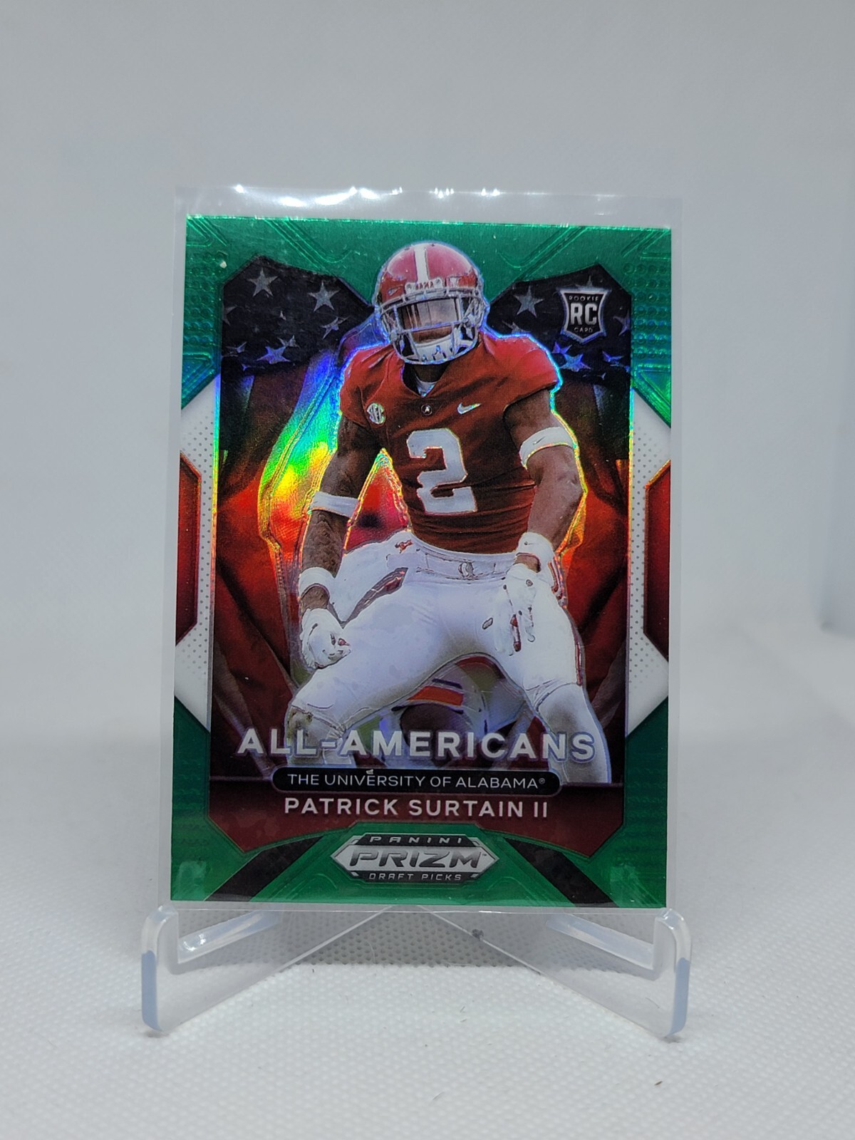 2021 Panini Prizm Draft Picks All-Americans Green Patrick Surtain II #199 C7A