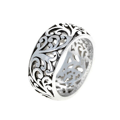 3 mm Wide Filigree Band Ring Designer Brilliant 925 Silver 3 mm Wide Filigree Band Ring Designer Brilliant 925 Silver