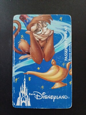 Euro Pass Disney Disneyland Aladdin E Ununterstrichen Rückseite VGS 00097 Aktueller Zustand 
