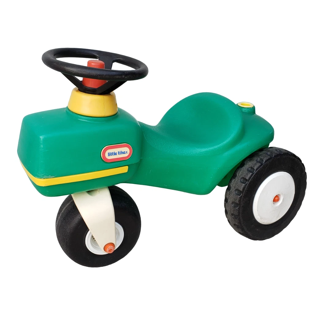 Vintage Little Tikes Tykes Child Size Farm Tractor Green Ride On Toy Horn Works
