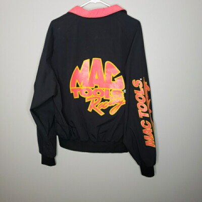 Vintage Mac Tools Jacket Racing Swingster Made in USA size L Neon