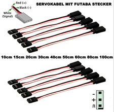 ✅ Futaba Servokabel 10cm 15cm 20cm 30cm 40cm 60cm 80cm 100cm Servo Verlängerung 