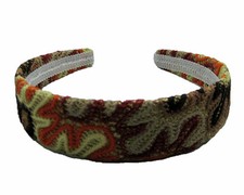 Multicolored Abstract Wave Pattern Headband 1-1/4" W- Various Colors Choose From