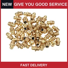 Universal M8x1 Grease Nipple Fitting Straight Brass Fitting Adapter Pack of 50