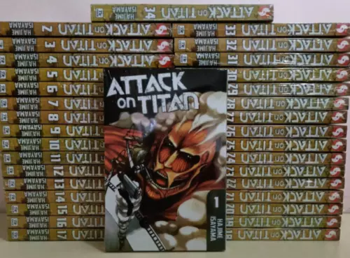 ATTACK ON TITAN Vol 1-34 Full Set Hajime Isayama Manga English Comic - Fast DHL