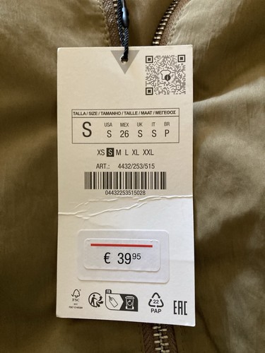 Abito donna corto con zip Zara taglia small vita bassa verde oliva nuovo con etichetta grunge - Foto 18 di 18