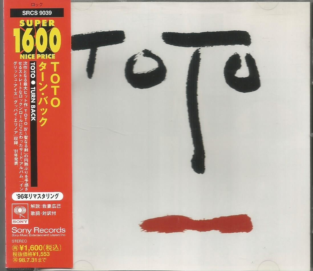 Toto - Turn Back Sony Japan CD album with obi
