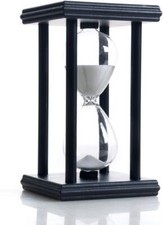 30 Minute White Sand Timer Black Wooden Frame Home Office Decor Gift