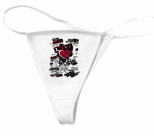 Damen String Tanga LOVE ROCKS
