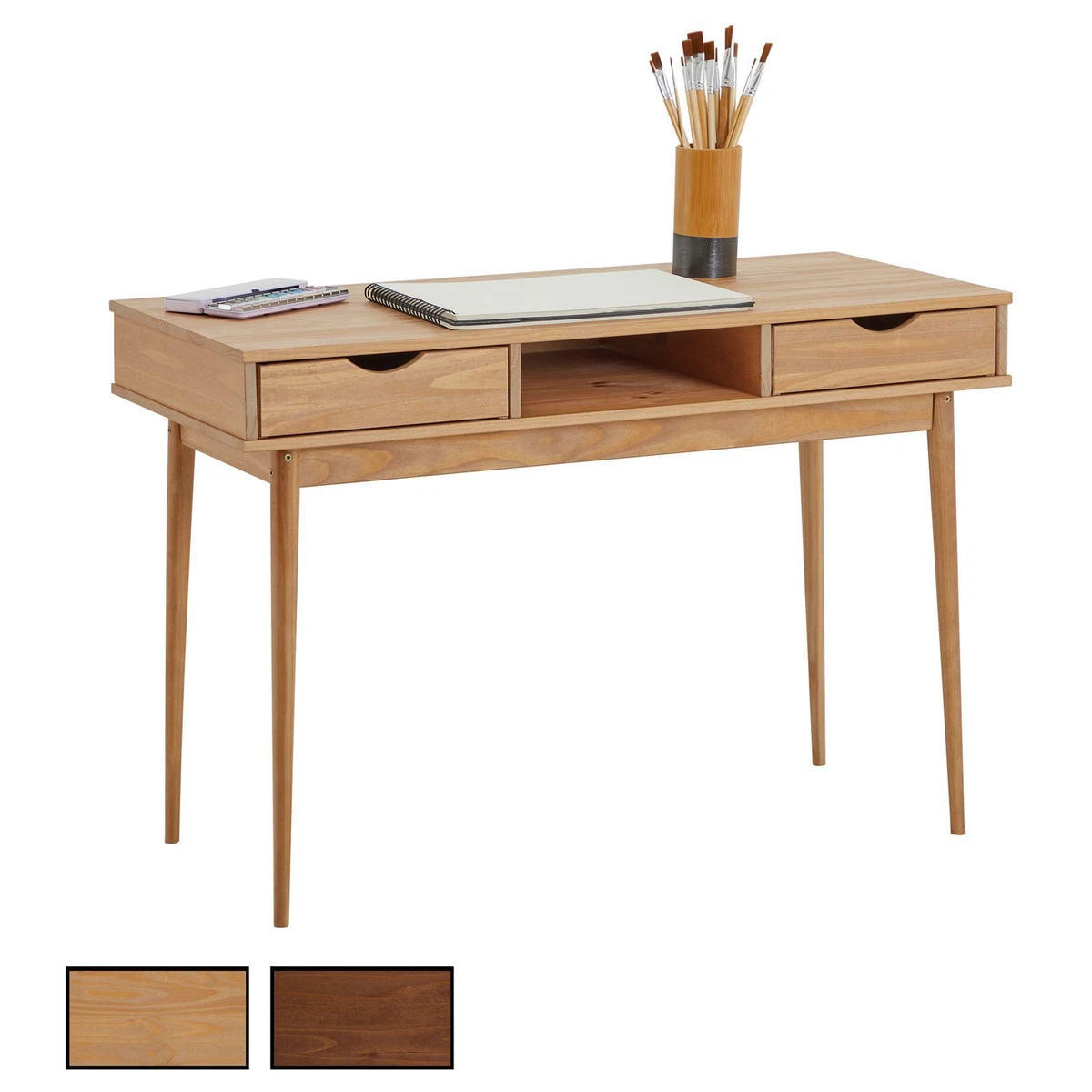 Bureau D'Ordinateur,Table De Bureau Avec Tiroirs Bureau D'Écriture D