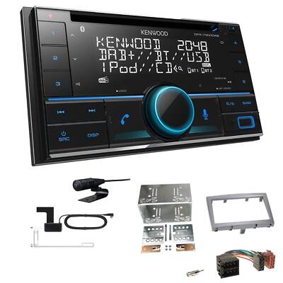 Kenwood 2-DIN Autoradio Bluetooth für Porsche Boxster 2004-2009 vulkangrau