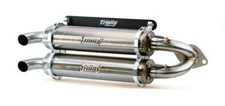 Trinity Dual Slip On Exhaust Stainless Steel Muffler For RZR XP 1000 EPS 15-23