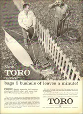 1950's Vintage ad for TORO manufacturing Corp retro Mower Fence   01/17/21