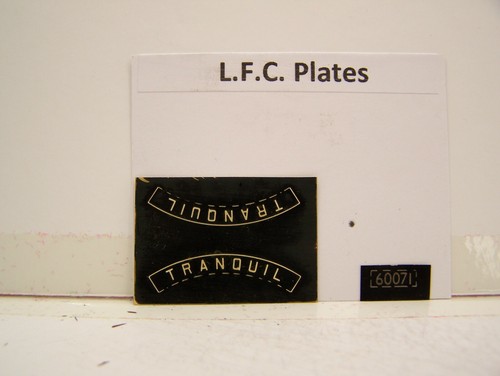 LFC LNER/BR 60071 Tranquil Typenschilder schwarz | Zustand: New
