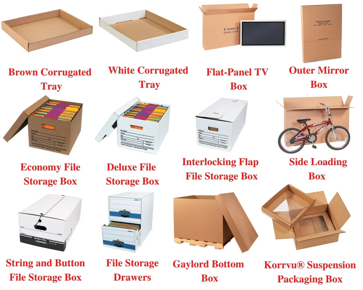 Economy Cardboard Corrugated File Storage Boxes 24 x 12 x 10, 12 Case  Pack