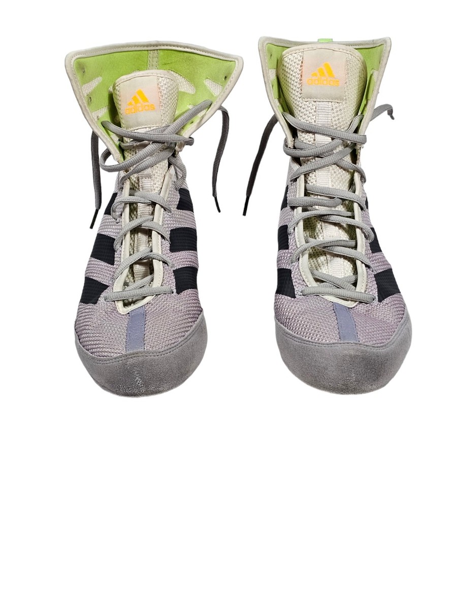 Adidas Box Hog 3 Grey Black Green Boxing Boots Size US 9.5 EU 42.5 UK 8.5 Shoes Adidas Box Hog 3 Boxing Boots - Black/Grey | Fight Store IRELAND main image 2