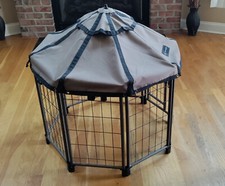 3 Foot Pet Gazebo Portable Easy Setup Indoor Outdoor Metal Dog Kennel w/Prote...