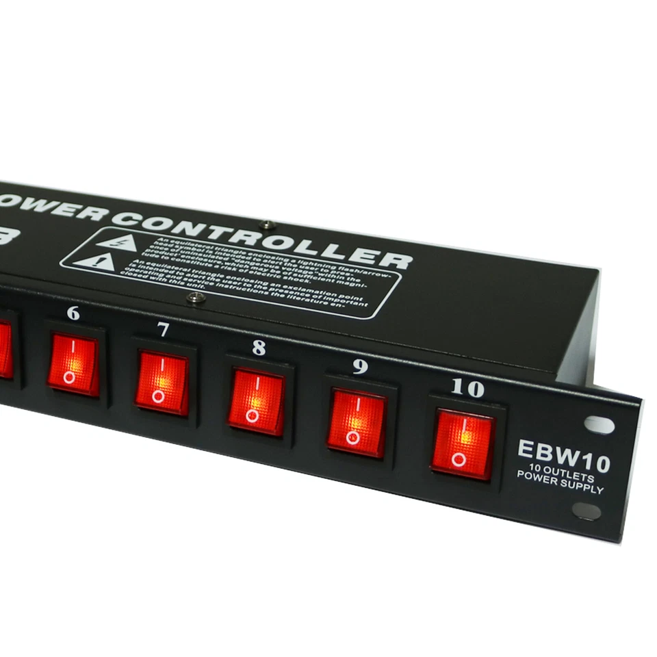 2x EMB EBW10 10 Tomacorrientes Montaje en Rack Fuente de Alimentación AC 110V/220V Protector contra Sobretensiones Foto 4 de 4