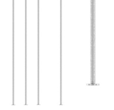 100 Antiqued Silver Plated Brass 2" Long 24 Gauge Standard Head Pins