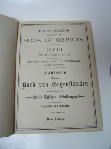 Kantner's Book of Objects English and German 1893 2000 Engravings New Edition - Picture 3 of 7