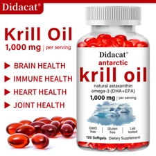 Antarctic Krill Oil 1000mg - Natural Joint Formula For Balanced Joint Health