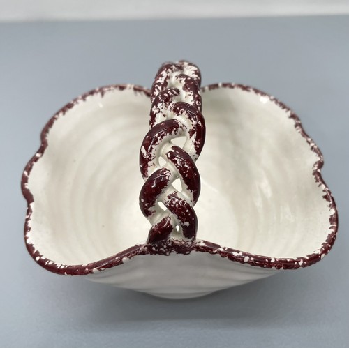 Nichols Pottery Small Holiday Basket Dish 1998 Seagrove NC Studio Glazed White - Picture 7 of 15